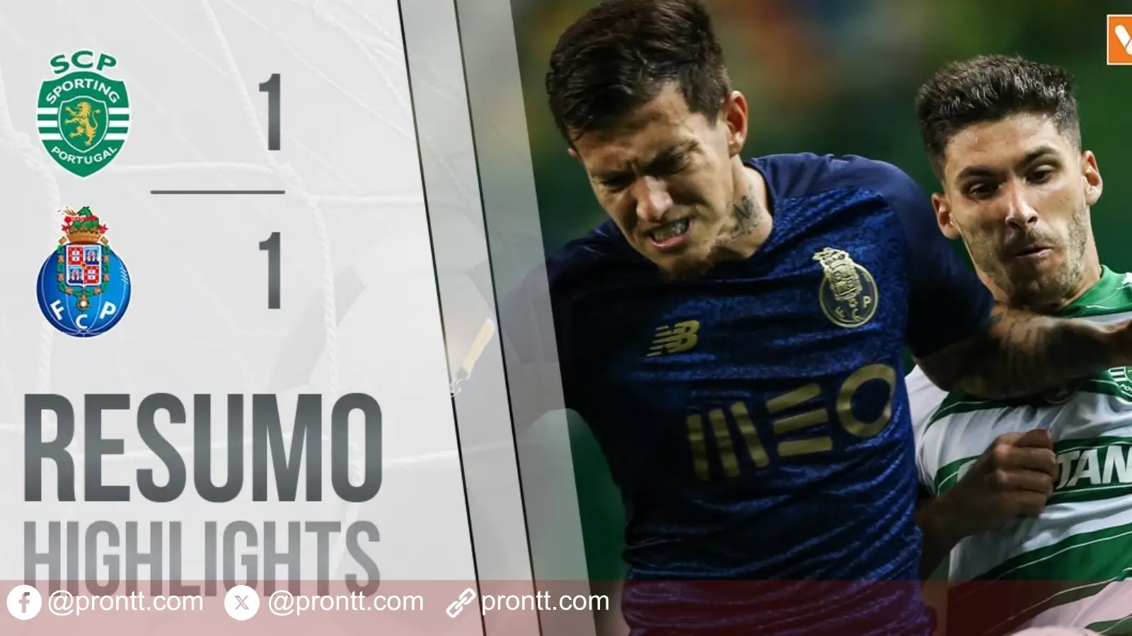 Laga Seru Berakhir Imbang, FC Porto vs Sporting 1-1