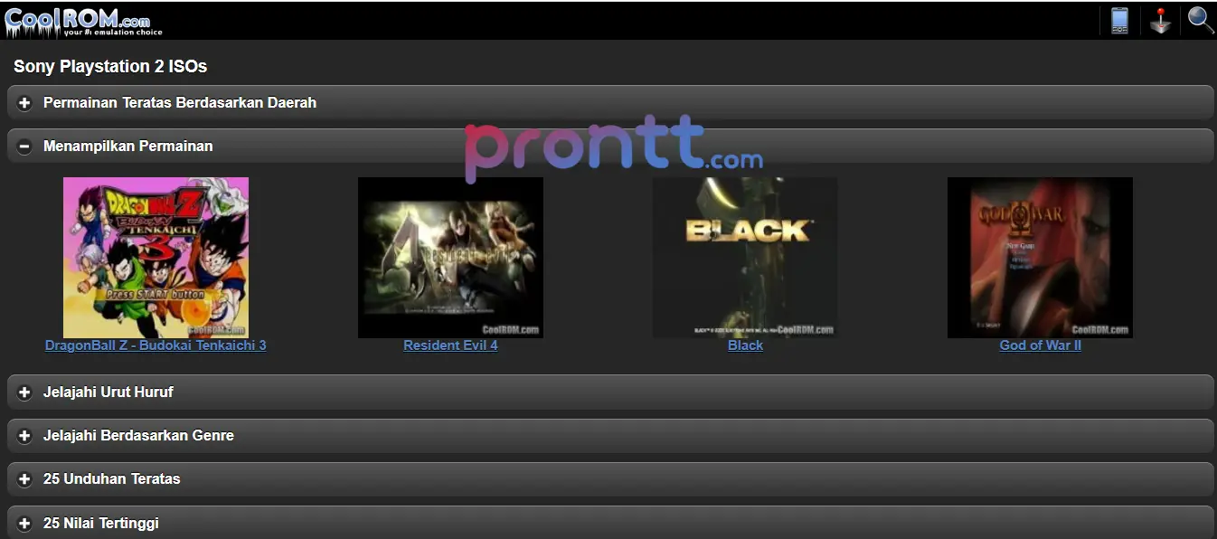 Cara Download Game PS2 ISO via CoolRom