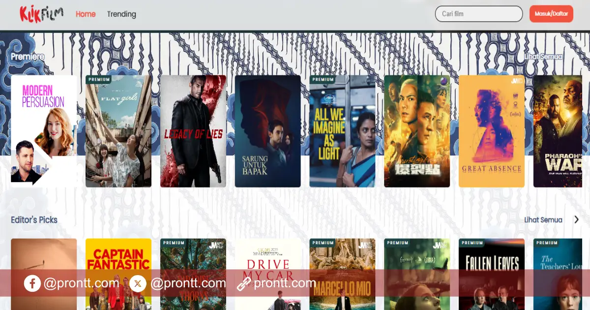 Situs Download Film Indonesia Terbaru - Prontt.com