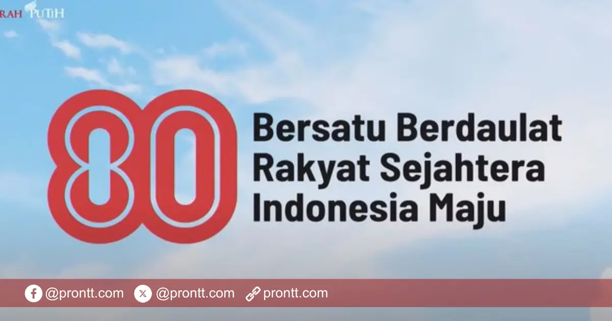 Ini Makna Logo HUT ke-80 RI yang Tampil dengan Desain Sederhana