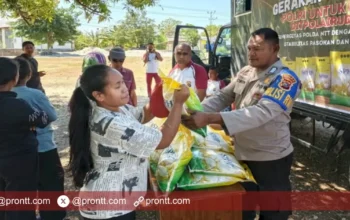 Ditpolairud Polda NTT Gelar Gerakan Pangan Murah, 2 Ton Beras Ludes Terjual!