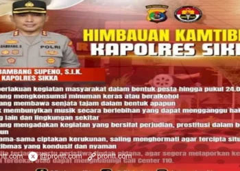 Himbauan Kamtibmas Kapolres Sikka Cegah Kekerasan di Pesta