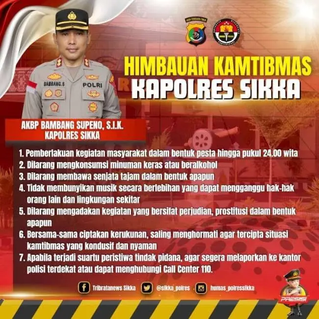 Himbauan Kamtibmas Kapolres Sikka Cegah Kekerasan di Pesta Himbauan Kamtibmas Kapolres Sikka
