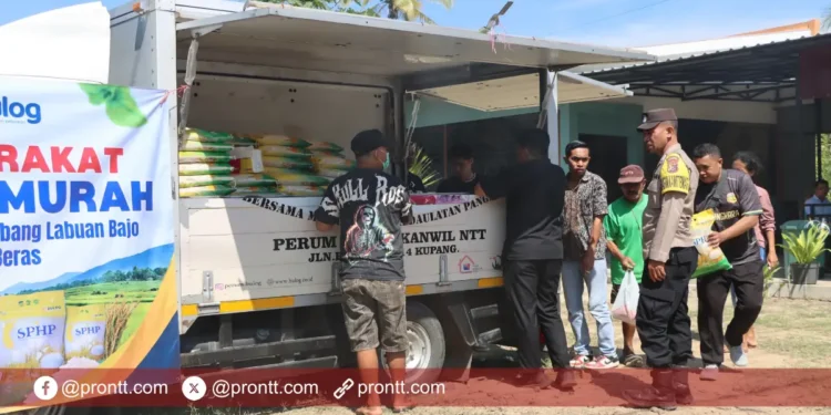 Jaga kestabilkan pasokan dan harga pangan, Polres Mabar Gelar Gerakan Pangan Murah di Marombok