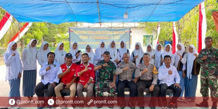 Kodim 1612 Manggarai Gelar Sosialisasi Mitigasi Bencana kepada Para Siswa