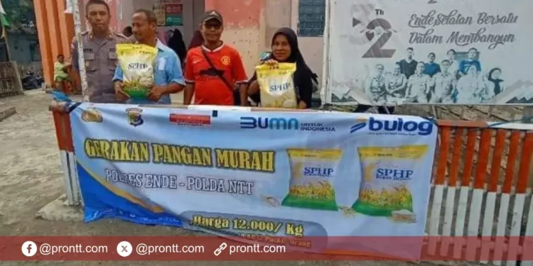 Polres Ende Salurkan 24 ton beras ke masyarakat melalui Gerakan Pangan Murah (GPM)