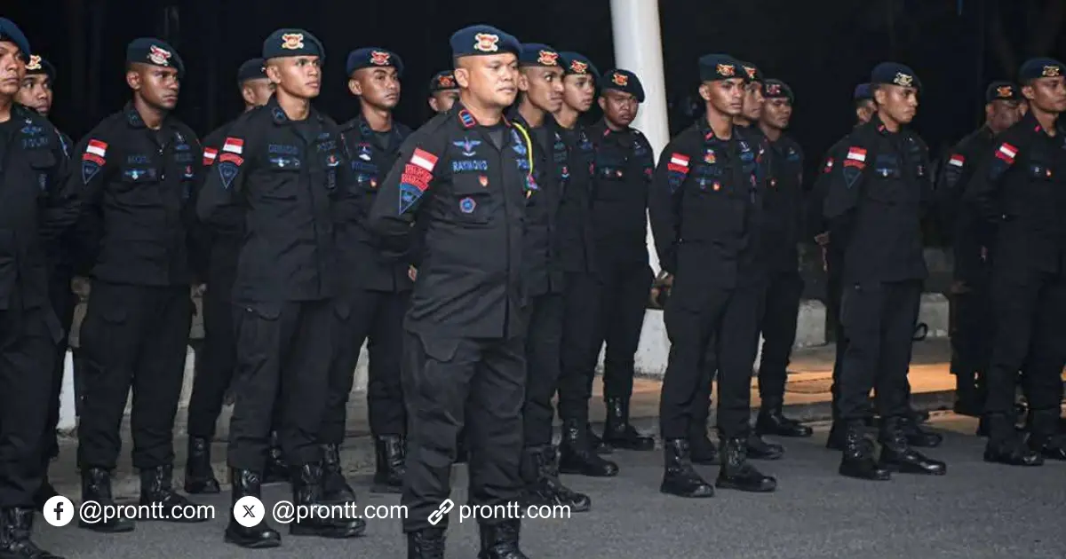 100 Orang Brimobda NTT Diberangkatkan BKO Polda Metro Jakarta