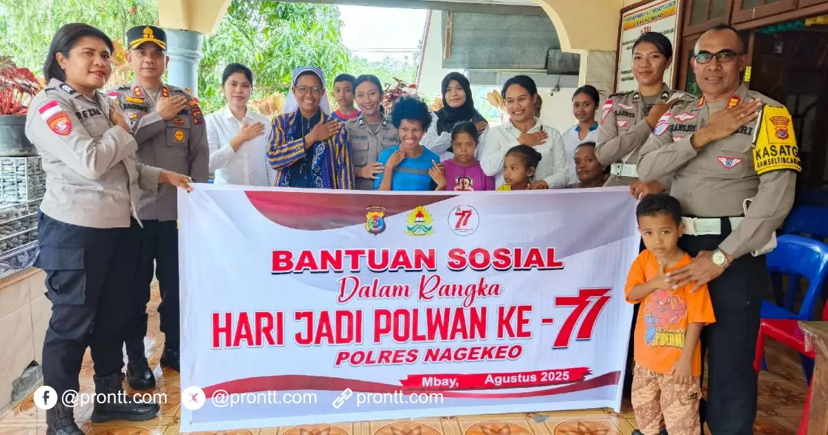 Momen Hari Jadi Polwan ke 77 Polres Nagekeo Salurkan Bantuan ke Panti Asuhan